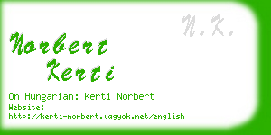 norbert kerti business card